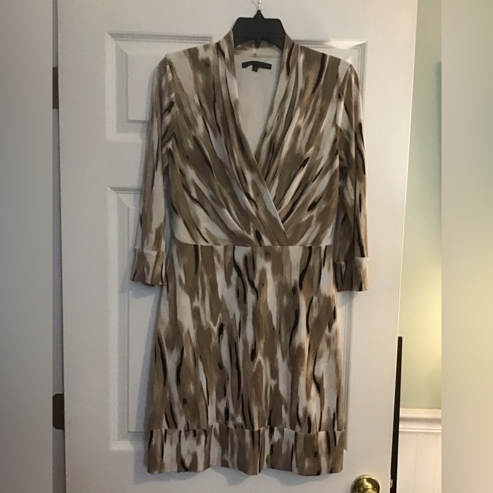 Antonio Melani V Neck Abstract print dress size small